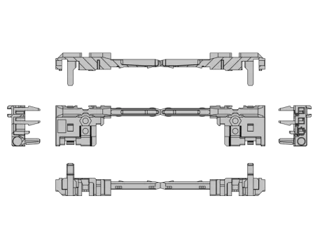 Multi piece type B CPCl guide rail